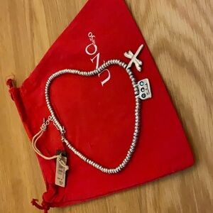 NWT AUTHENTIC Uno de 50 Silver-plate Beaded Necklace ‘“Heal Me” 14”+1”